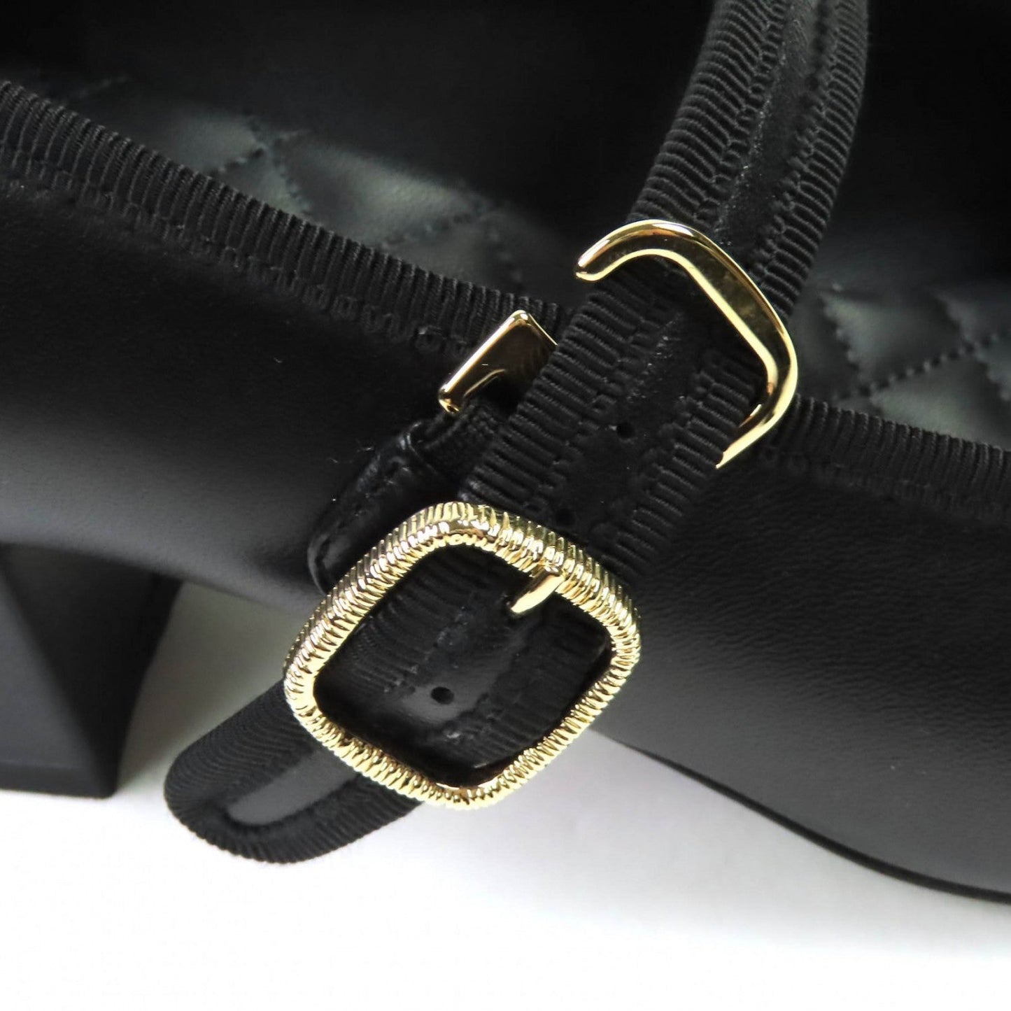 Chanel Pumps G46466 Leather Black Merry Jane 36.5