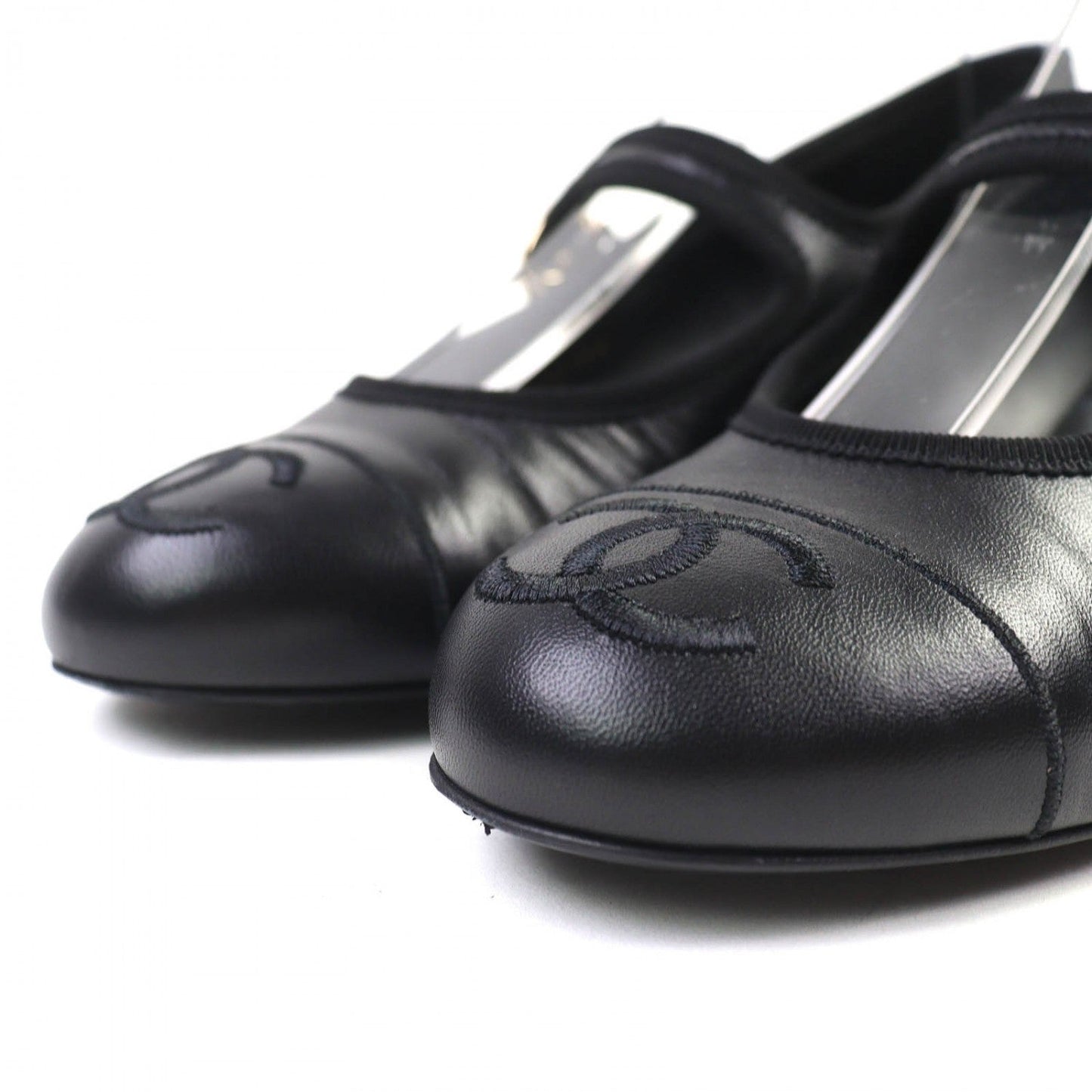 Chanel Pumps G46466 Leather Black Merry Jane 36.5