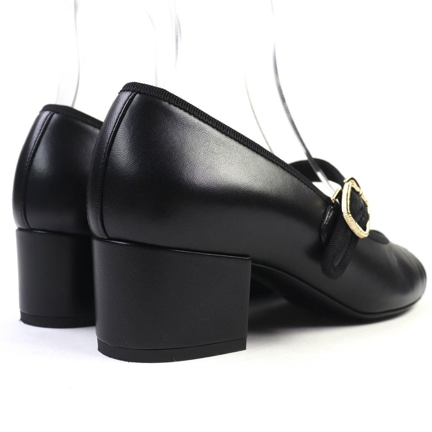 Chanel Pumps G46466 Leather Black Merry Jane 36.5