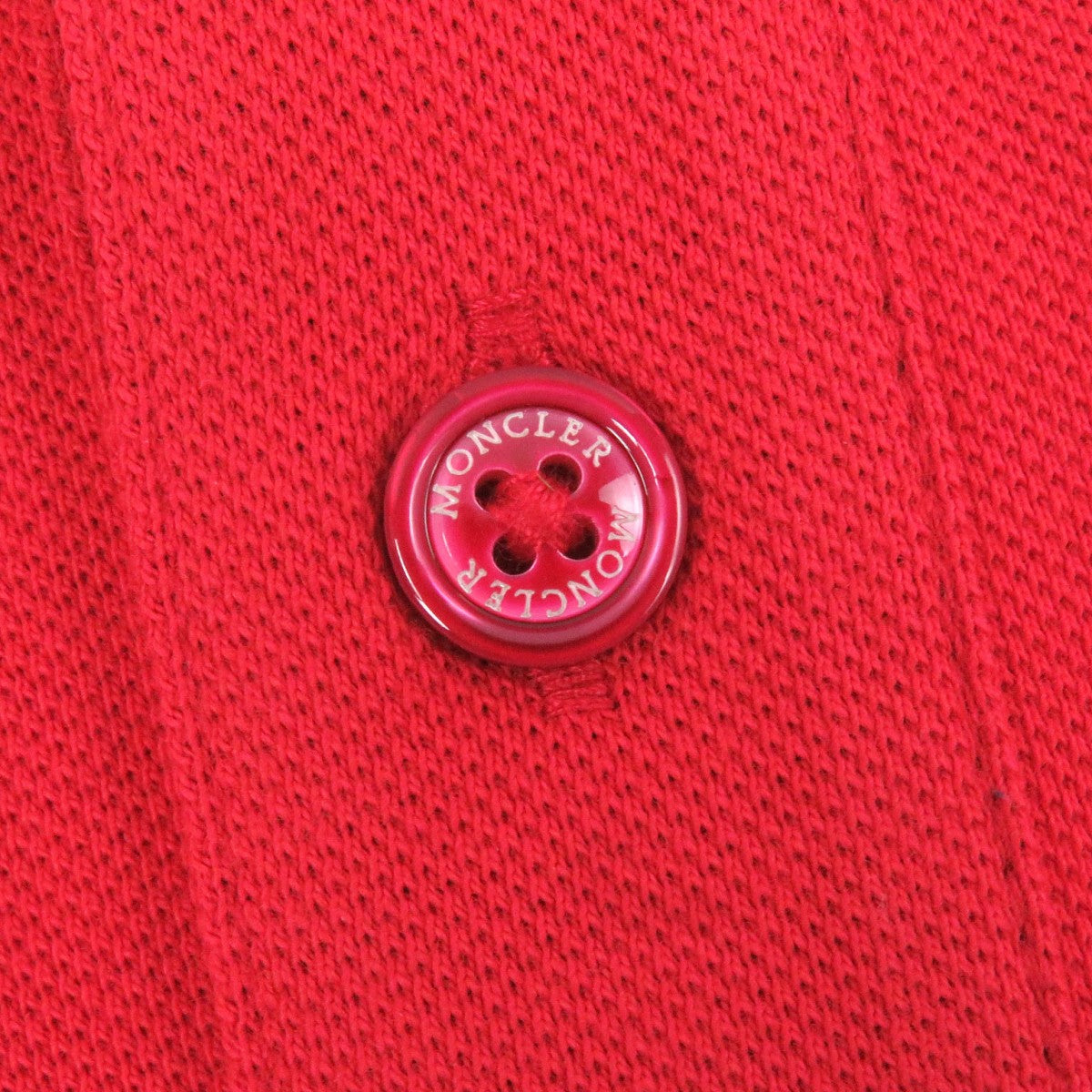 Moncler Short Sleeve Polo Shirt Cotton Red Maglia Polo Manicacorta S