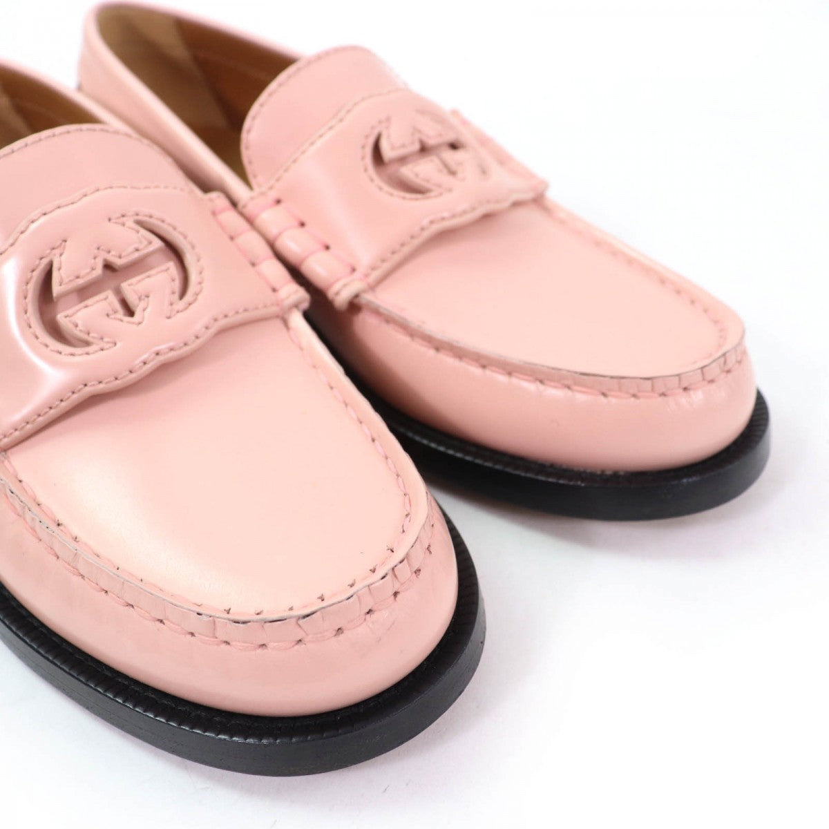 Gucci Loafers 738676 Leather Pink 35.5