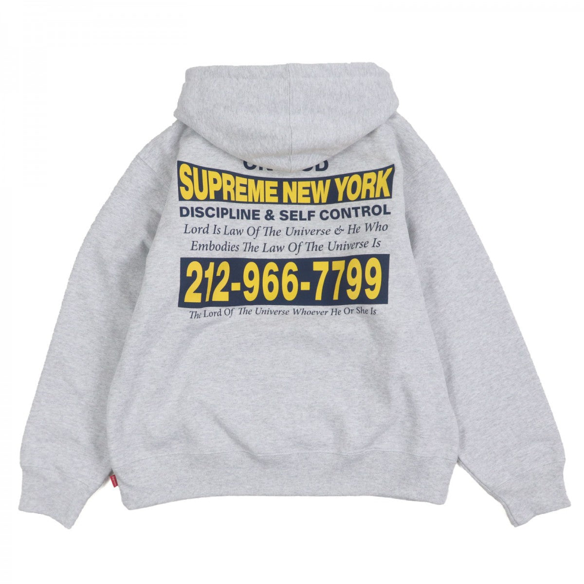 Supreme Hoodie Cotton Gray On God Hooded Sweatshirt M