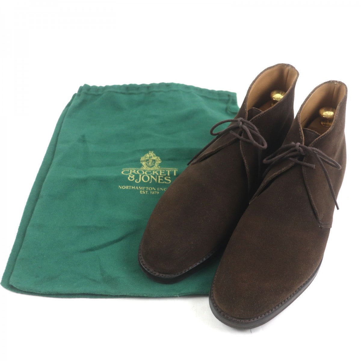 Crockett&Jones Ankle Boots 21645 Suede Leather Dark Brown Chertsey 8.5