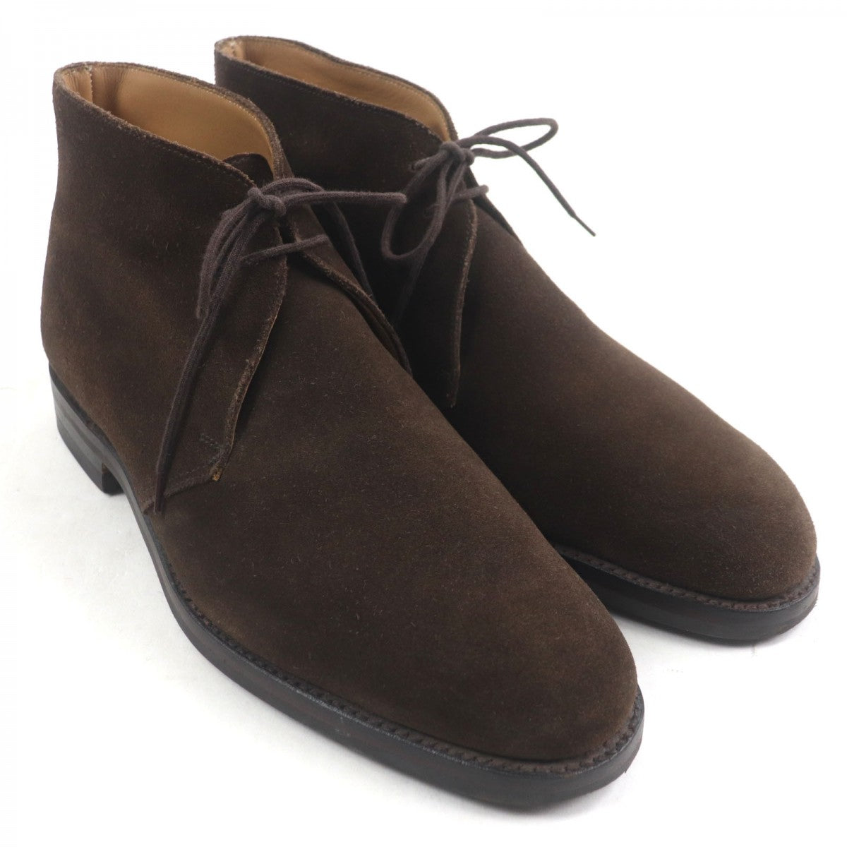 Crockett&Jones Ankle Boots 21645 Suede Leather Dark Brown Chertsey 8.5