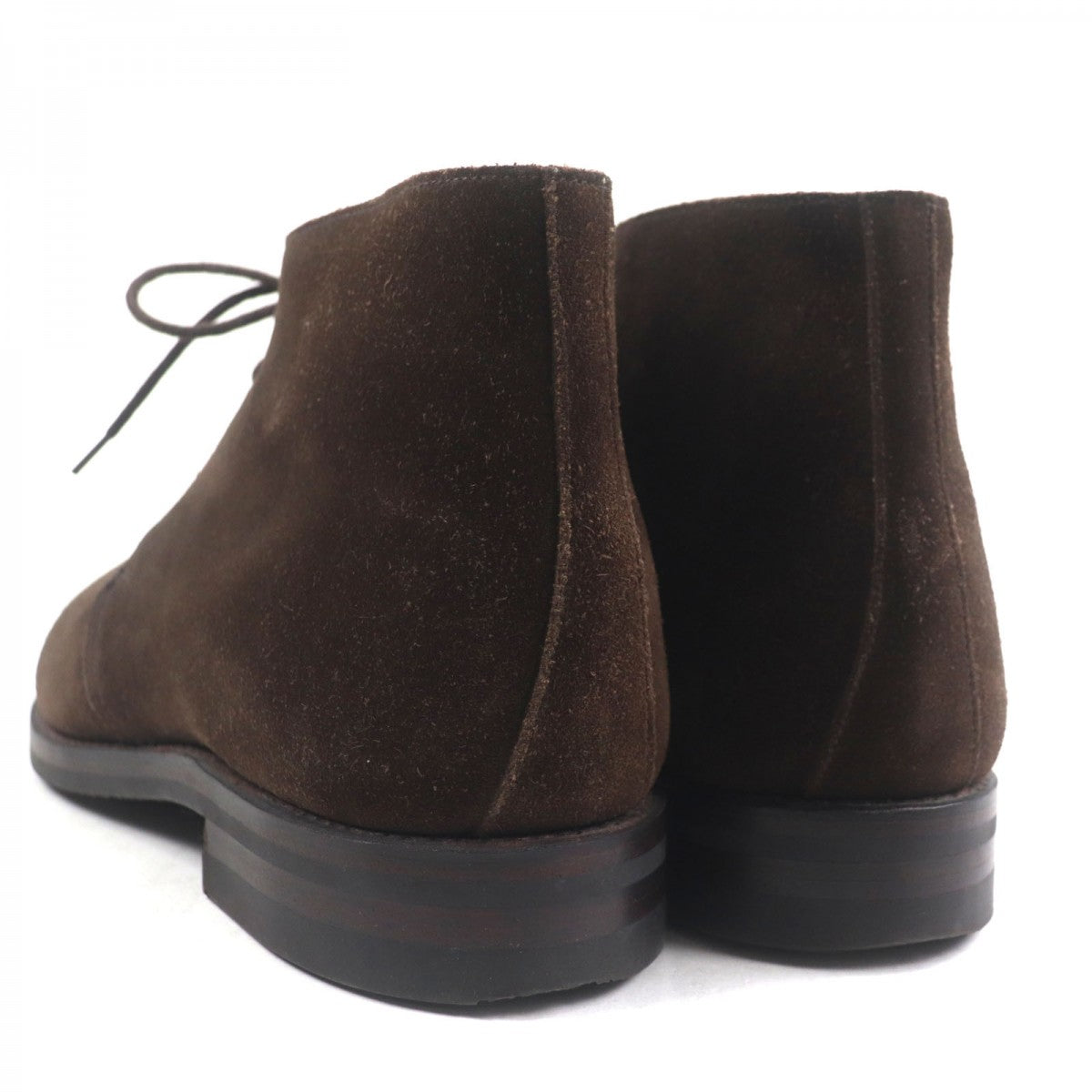 Crockett&Jones Ankle Boots 21645 Suede Leather Dark Brown Chertsey 8.5