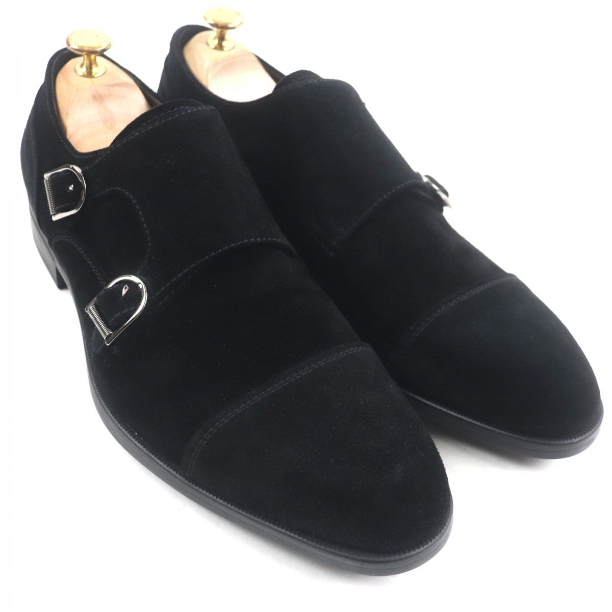 Ermenegildo Zegna Leather Shoes Suede Leather Black 9.5