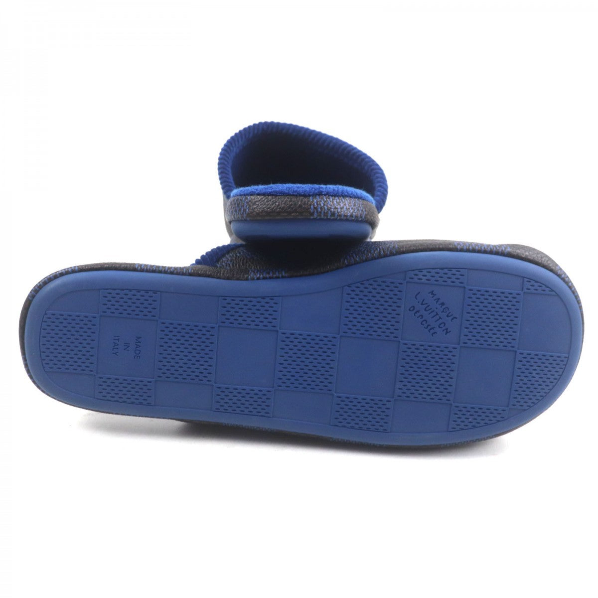 Louis Vuitton Sandals 1Acn6H Grain Calfskin Leather Blue Brown Gold Lv Palace Line Mules 9