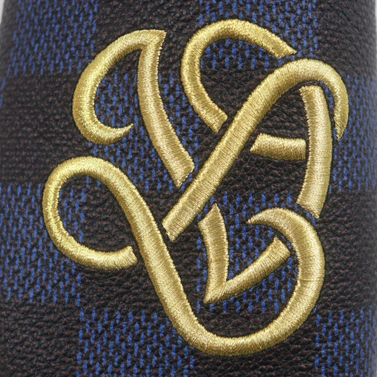 Louis Vuitton Sandals 1Acn6H Grain Calfskin Leather Blue Brown Gold Lv Palace Line Mules 9