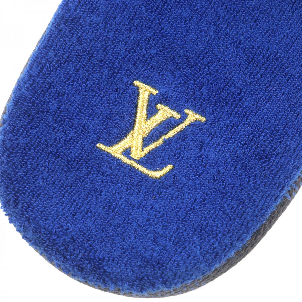 Louis Vuitton Sandals 1Acn6H Grain Calfskin Leather Blue Brown Gold Lv Palace Line Mules 9