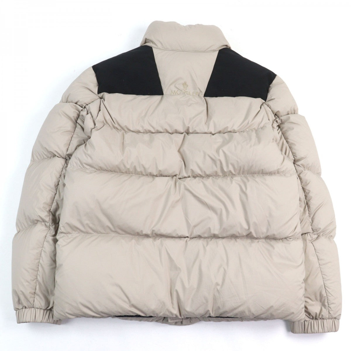 Moncler Down Jacket G20911A00033 53333 Nylon Beige Black Timsit Giubbotto 1