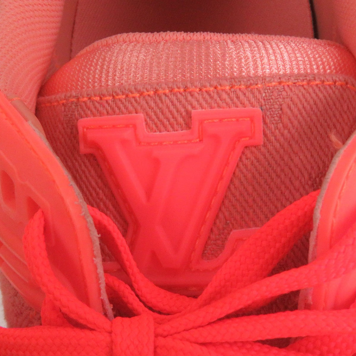 Louis Vuitton Low Cut Sneakers Suede Leather Orange Lv Trainer Line 6.5