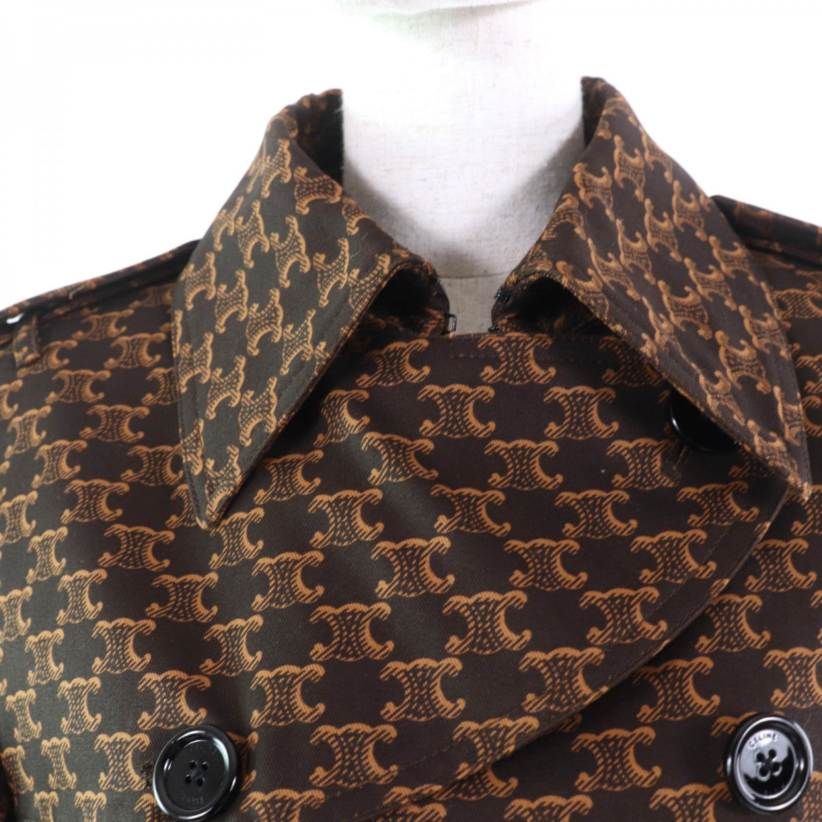 Celine Trench Coat 2M398267M Cotton Brown 40