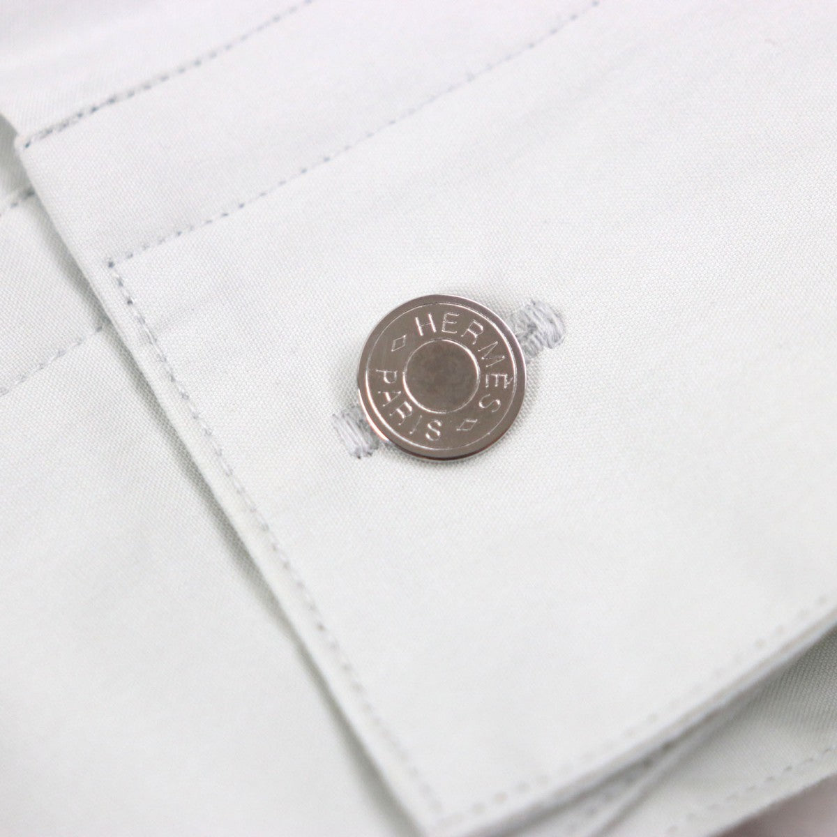 Hermes Long Sleeve Shirt Cotton Light Green 38