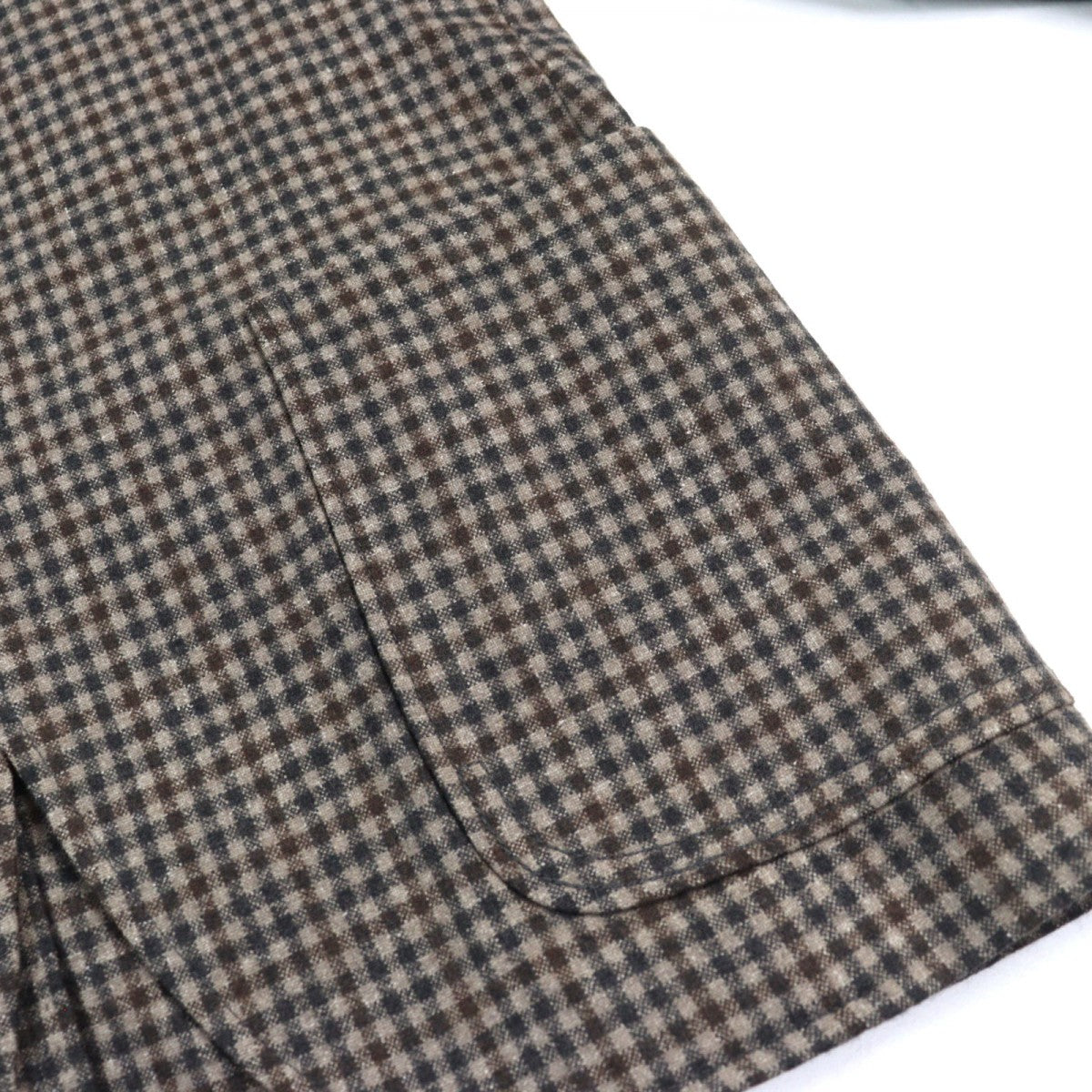 Salvatore Ferragamo Tailored Jacket Wool Brown Type Check Pattern 46-7R