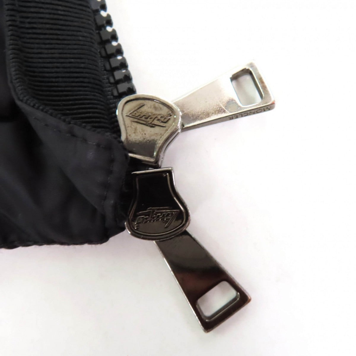 Moncler Down Coat Nylon Black Flammette Zero