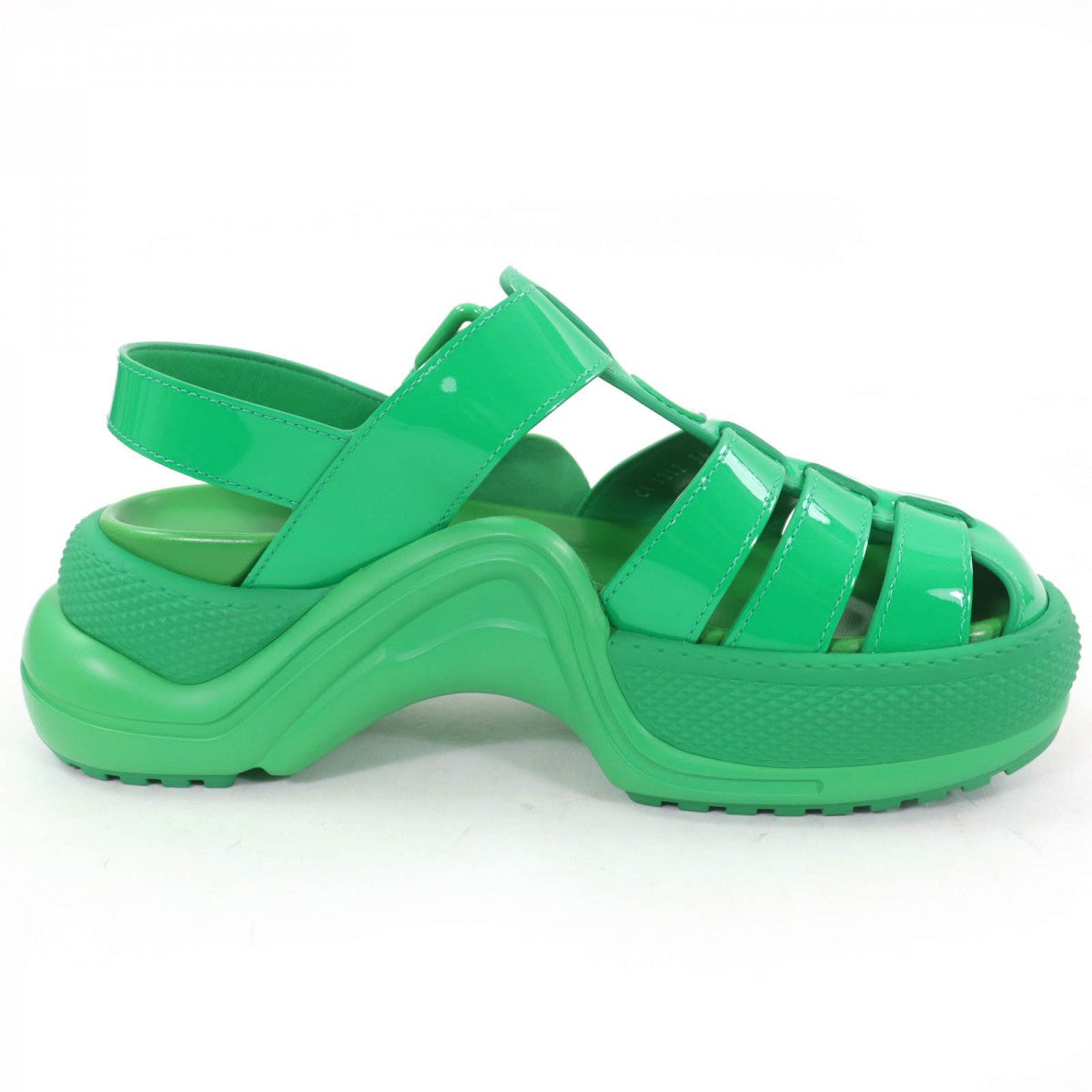 Louis Vuitton Sandals 1Ab17J Patent Leather Green Arc Light Line 36