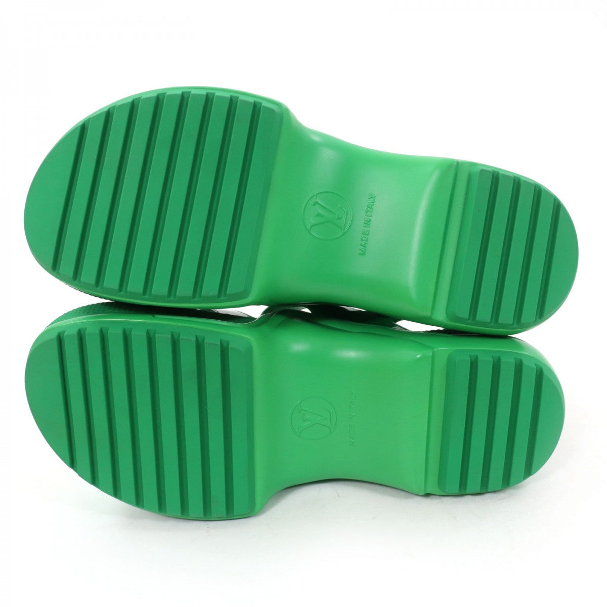 Louis Vuitton Sandals 1Ab17J Patent Leather Green Arc Light Line 36