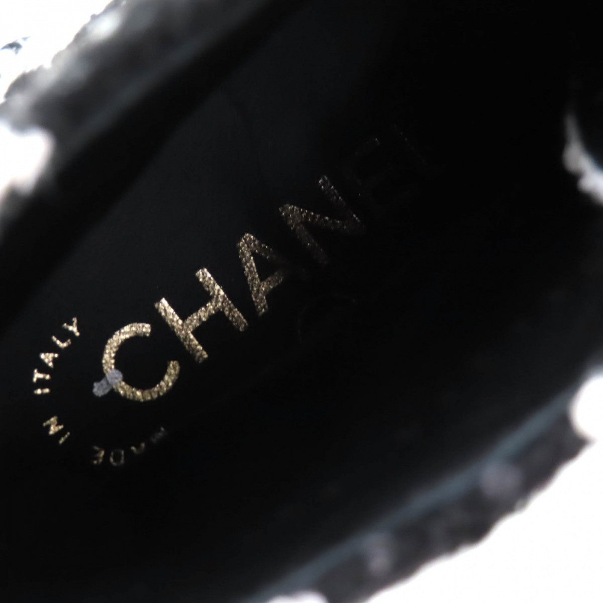 Chanel Ankle Boots G36424 Tweed Black White 37 1/2C