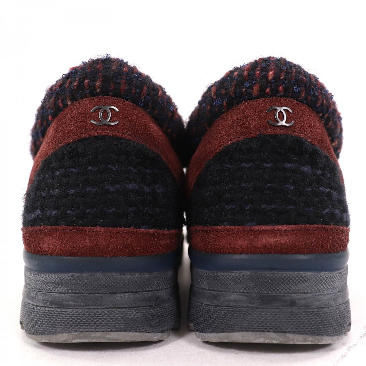 Chanel Sneakers G30422 Suede Leather Metallic Yellow Black Brown 35
