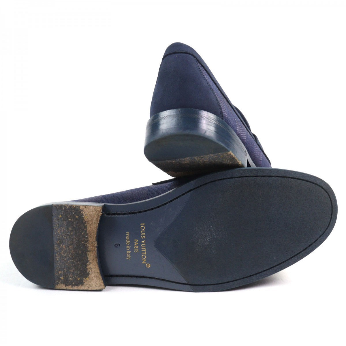 Louis Vuitton Loafers Leather Navy Type Major Line 6