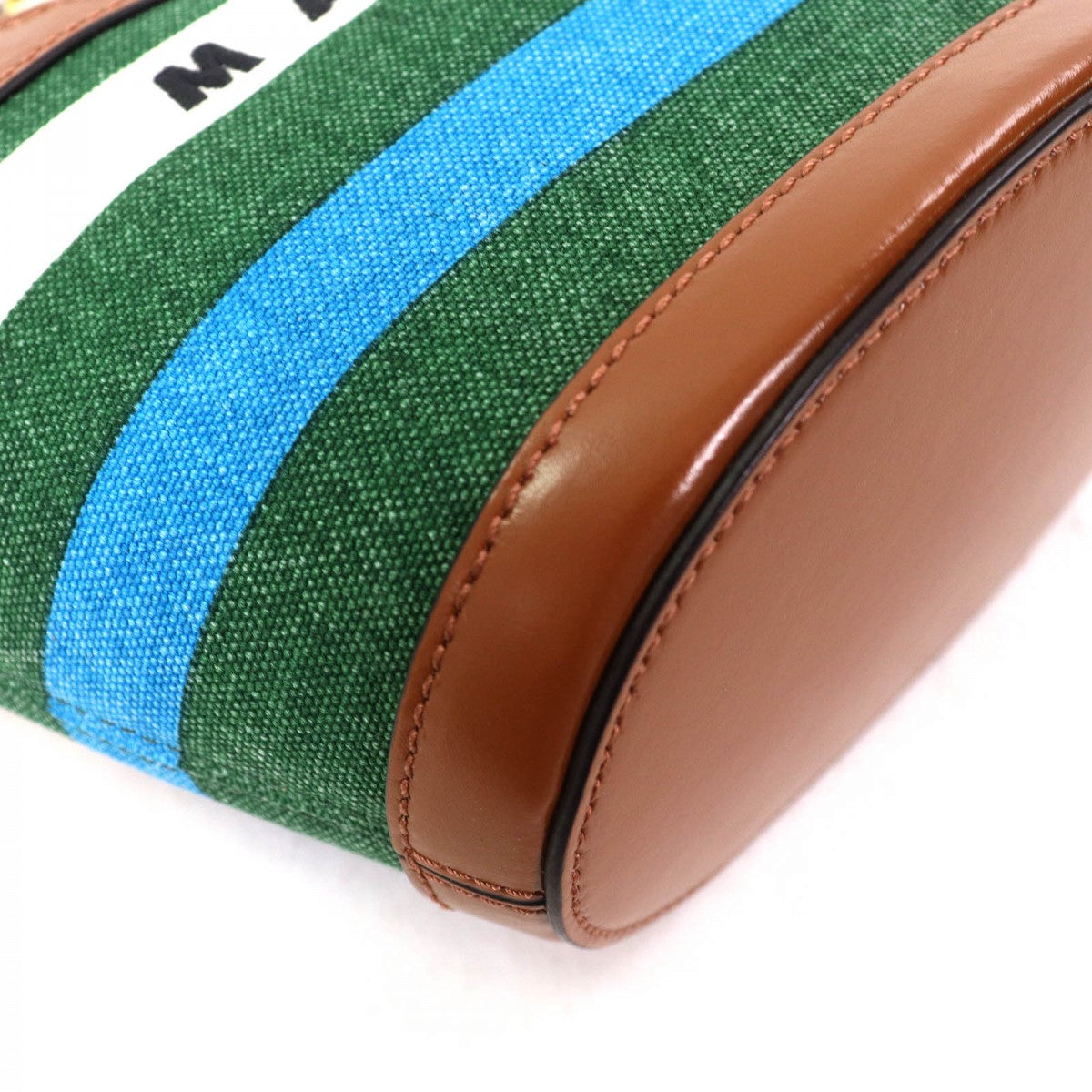 Marni Shoulder Bag Bmmp0096Q0 Cotton Brown Green Blue Tropicalia