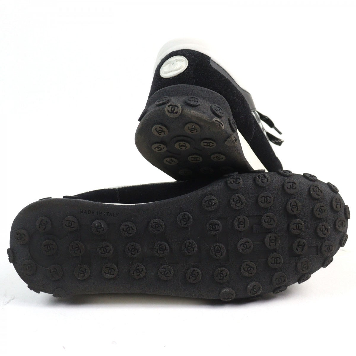 Chanel Sneakers G34087 Leather Black White 41