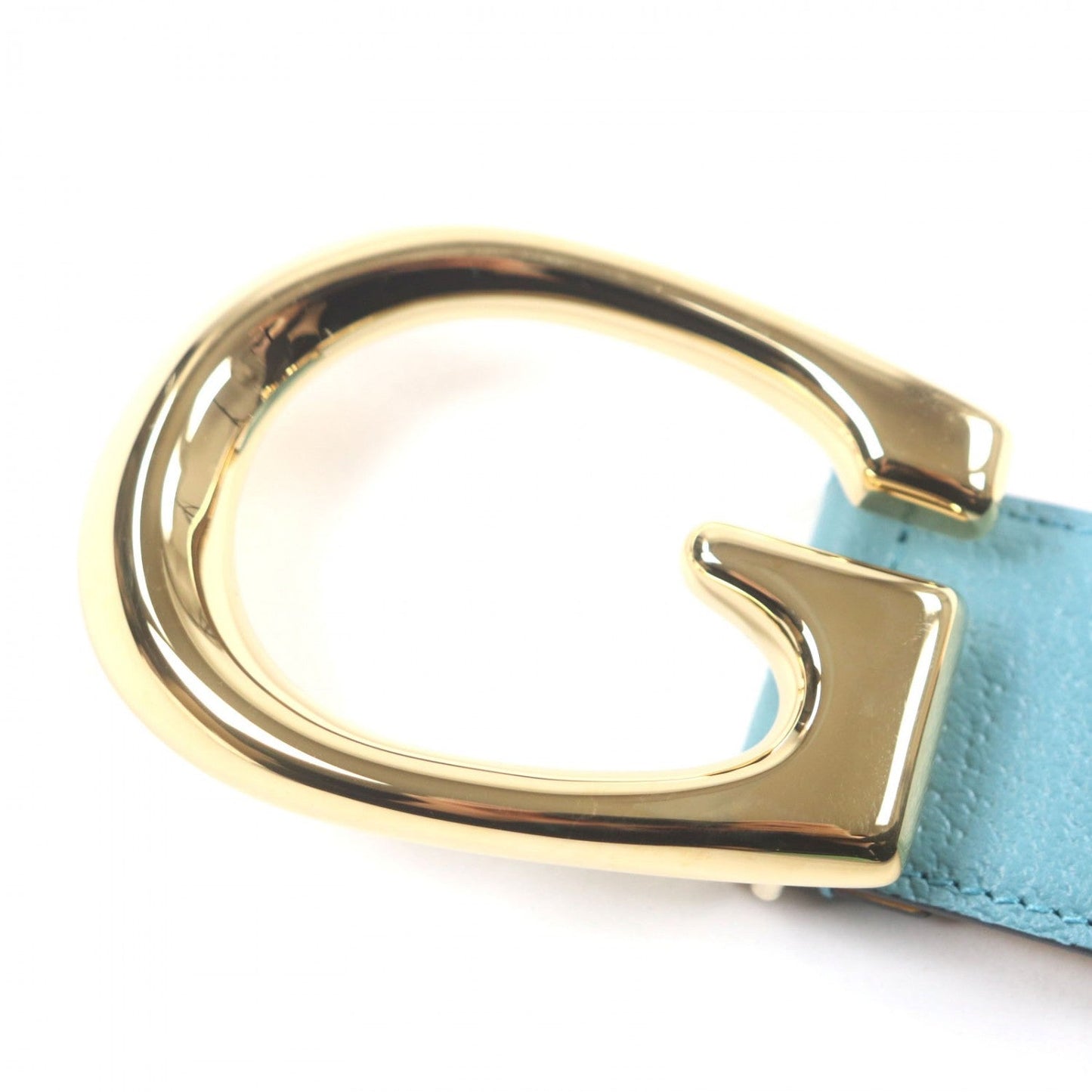 Gucci Belt 709954 Leather Yellow Blue 9036