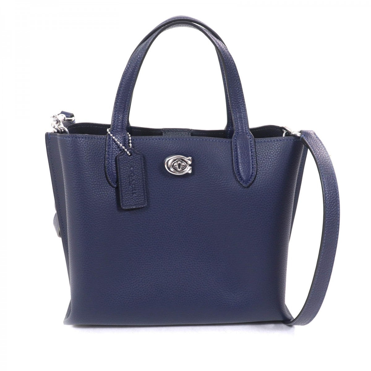 Coach Handbag C8859 Leather Navy Willow Tote 24