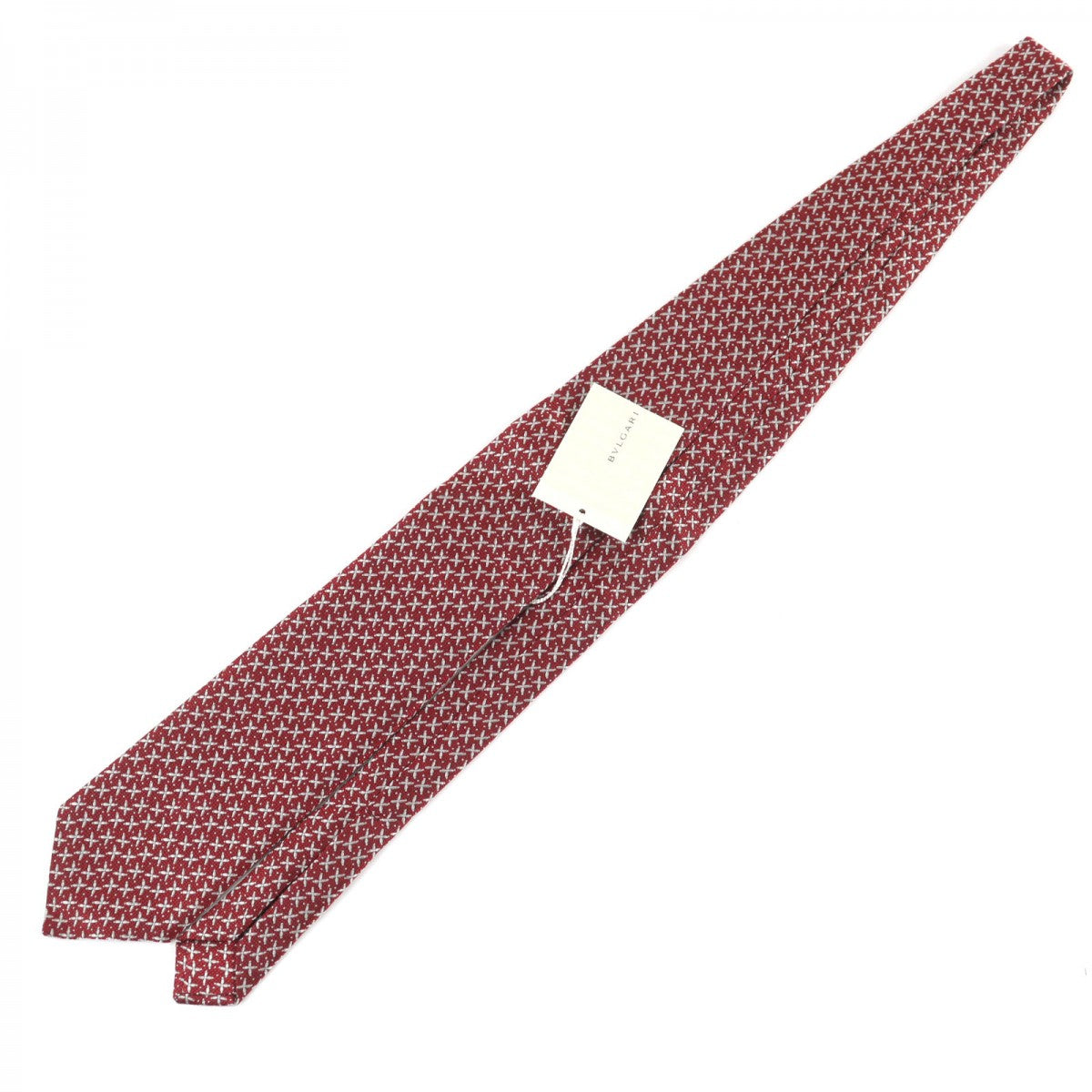 Bvlgari Tie Silk Red Overall Handle