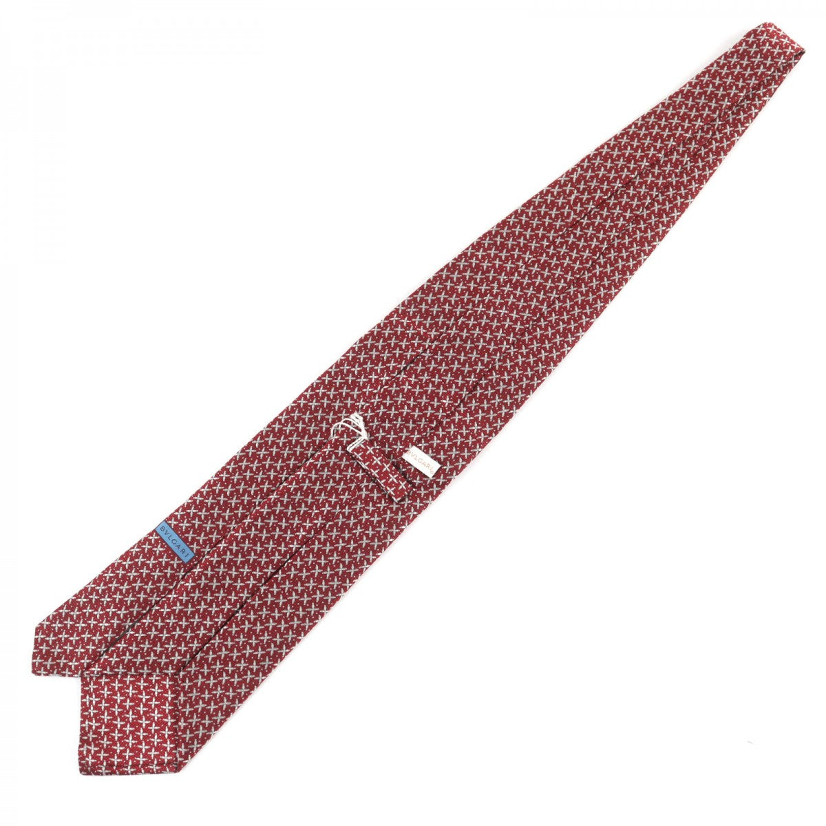 Bvlgari Tie Silk Red Overall Handle