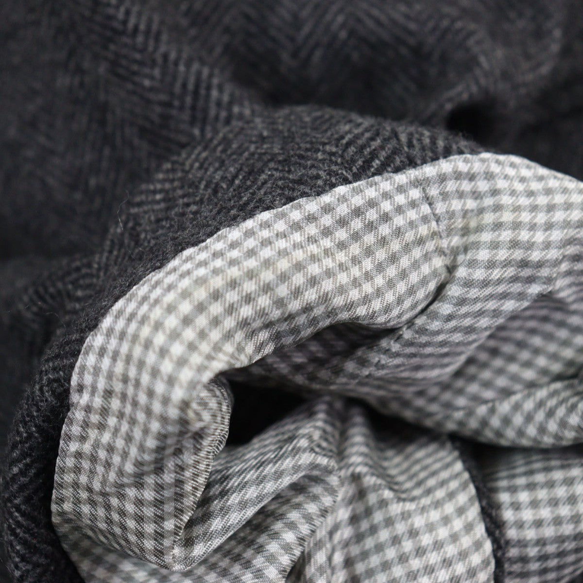 Dunhill Tailored Jacket Cashmere Grey Herringbone Pattern 54