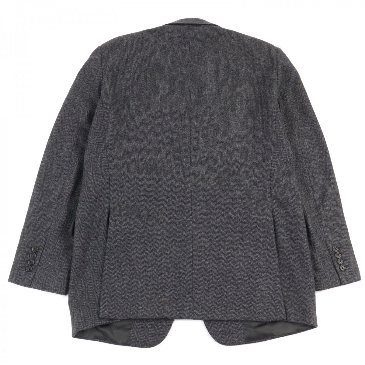 Dunhill Tailored Jacket Cashmere Grey Herringbone Pattern 54