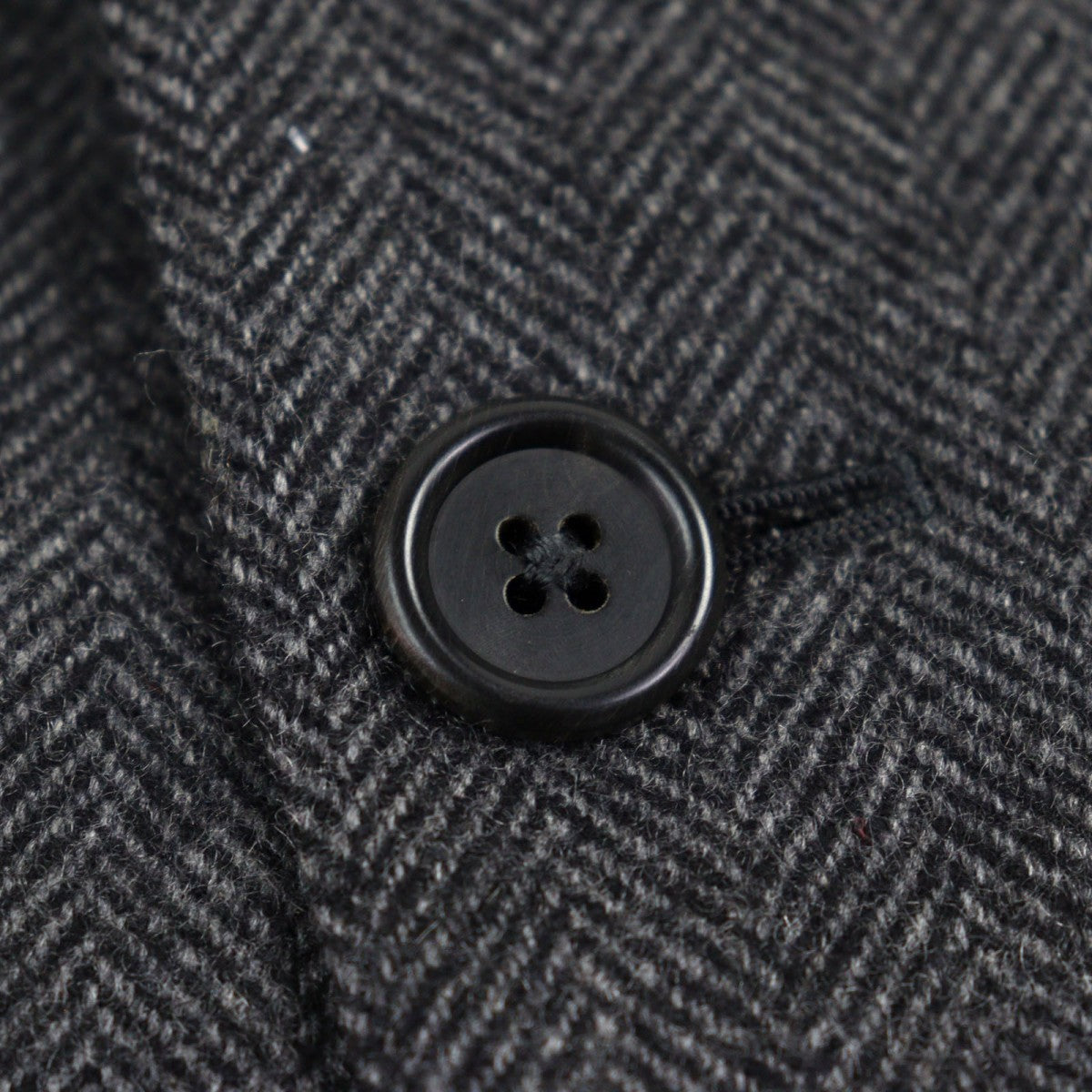 Dunhill Tailored Jacket Cashmere Grey Herringbone Pattern 54