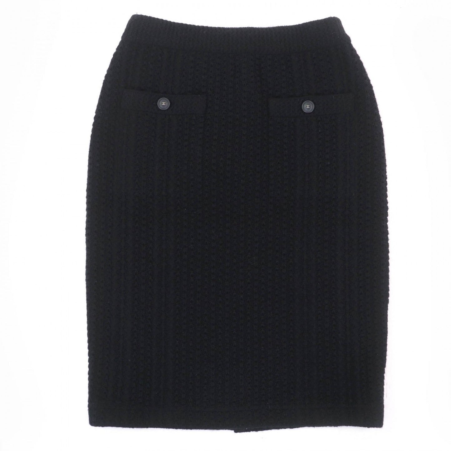 Chanel Tight Skirt 17B P57346K07533 Cashmere Black 36