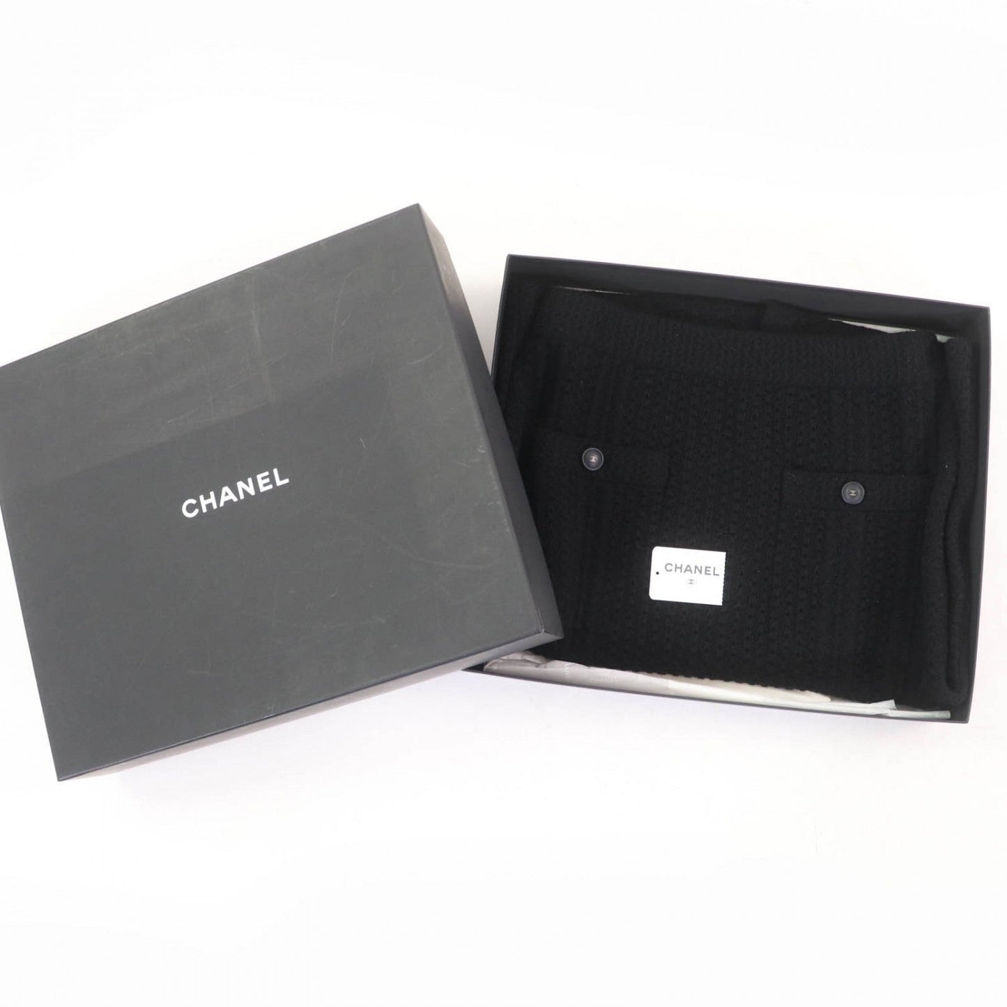 Chanel Tight Skirt 17B P57346K07533 Cashmere Black 36