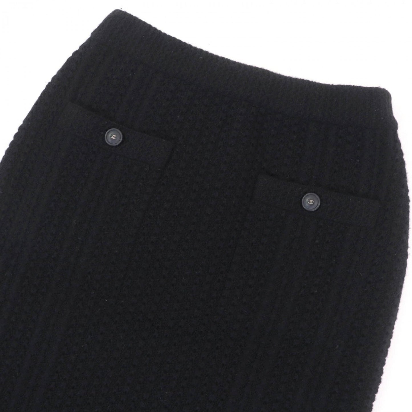 Chanel Tight Skirt 17B P57346K07533 Cashmere Black 36