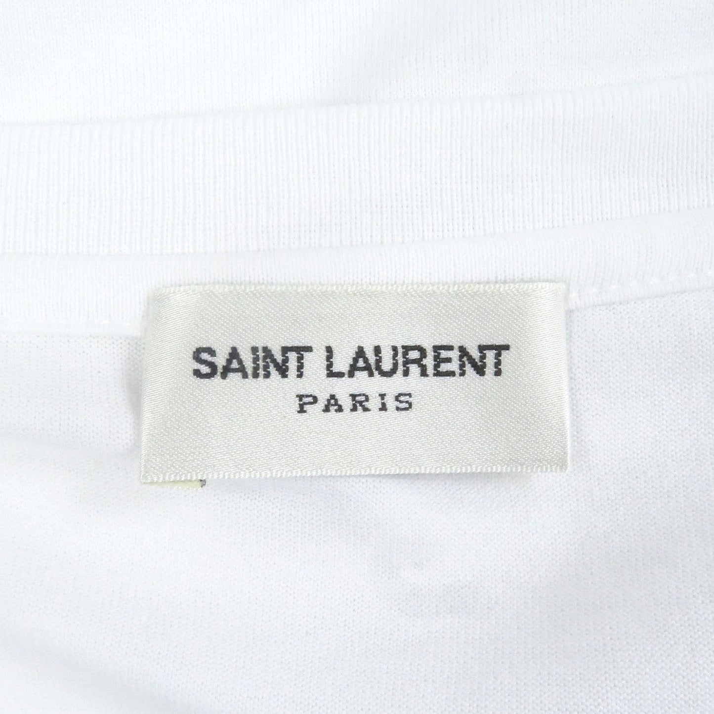 Saint Laurent Paris Short Sleeve T-Shirt 464572 Cotton White Xs