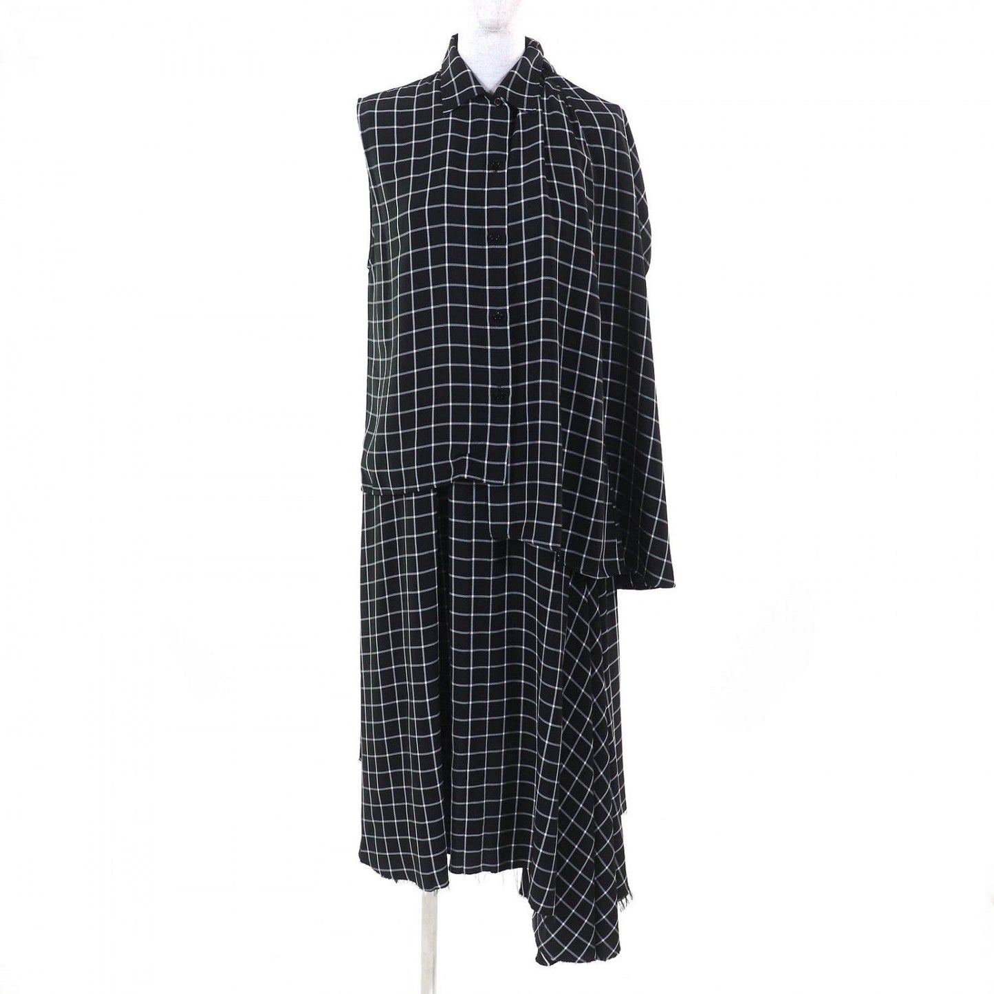 Balenciaga Ensemble 556247 Rayon Black White 34