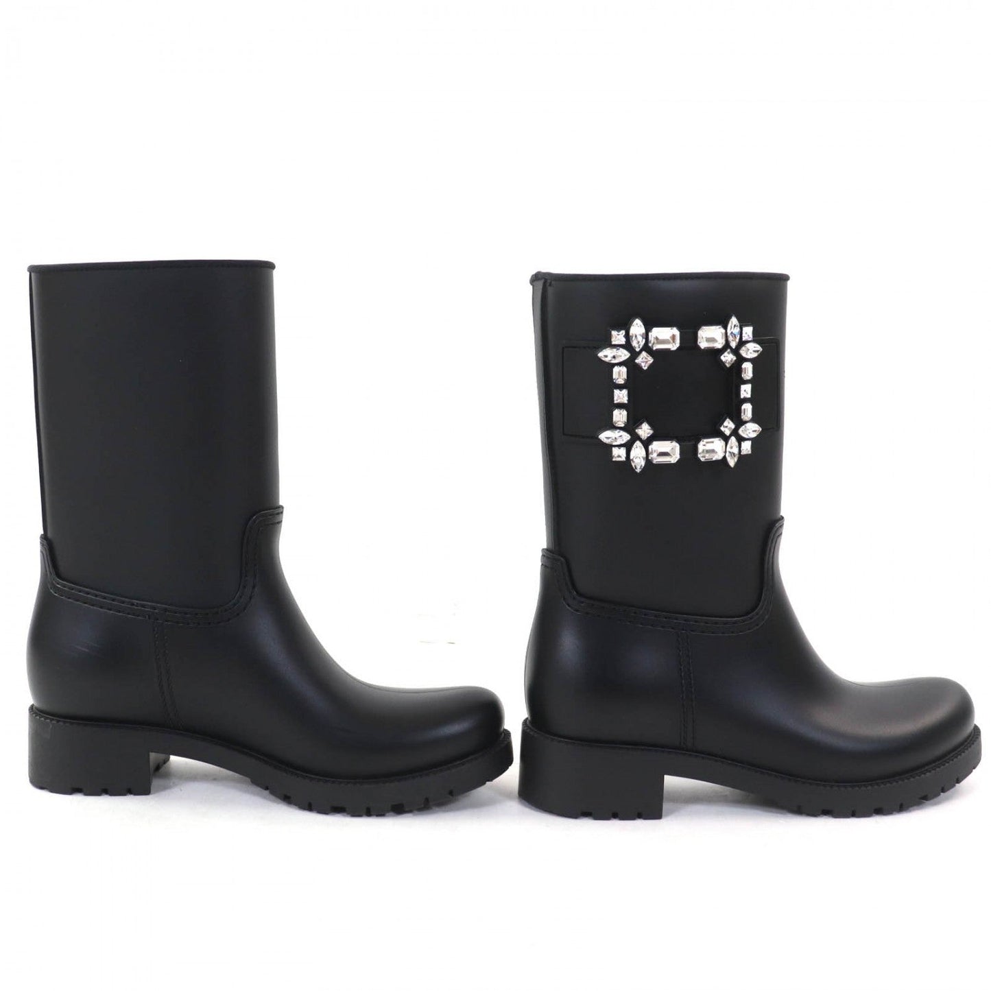 Rogervivier Short Boots Rubber Black Tempet Viv 37
