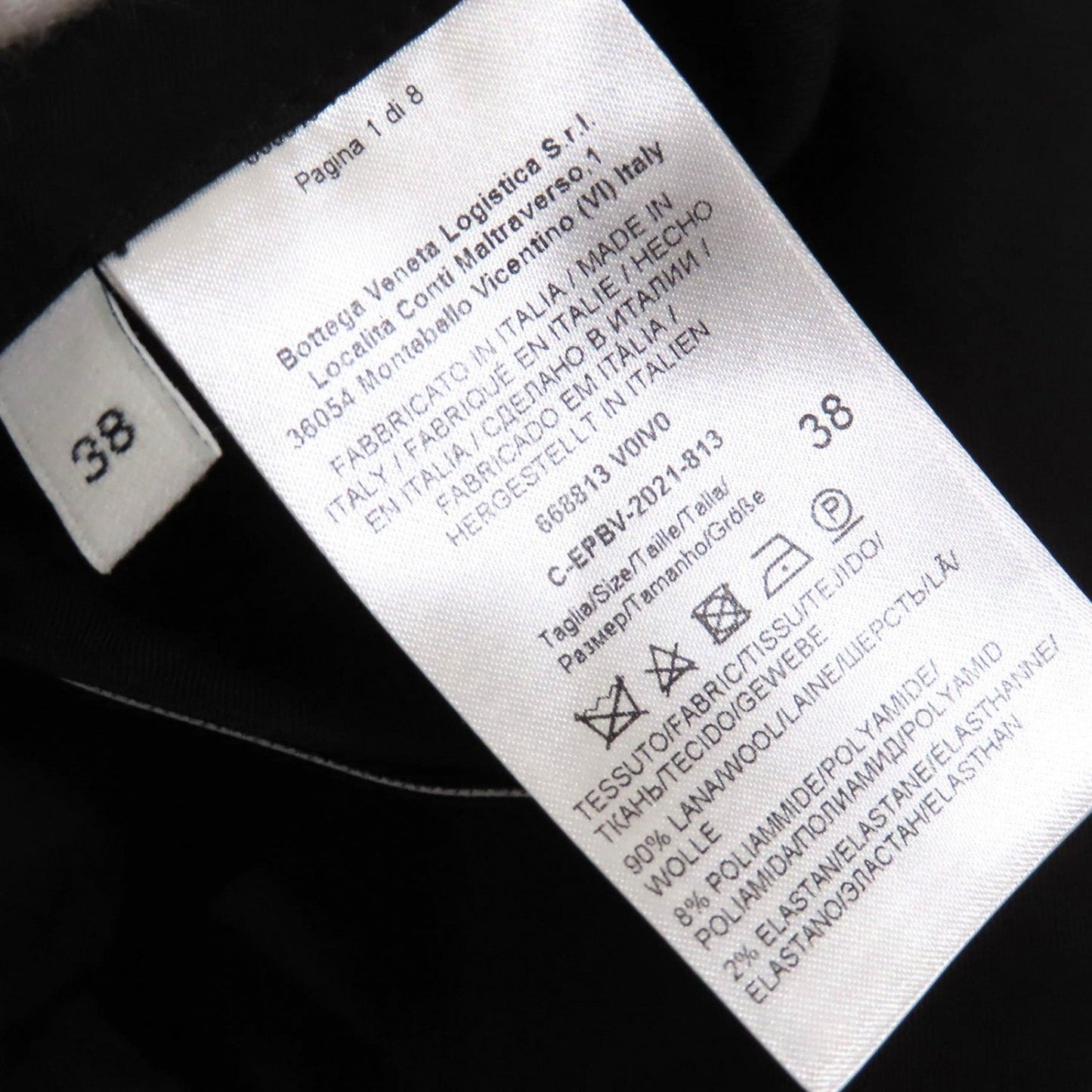 Bottegaveneta Coat 668813 Wool Black 38