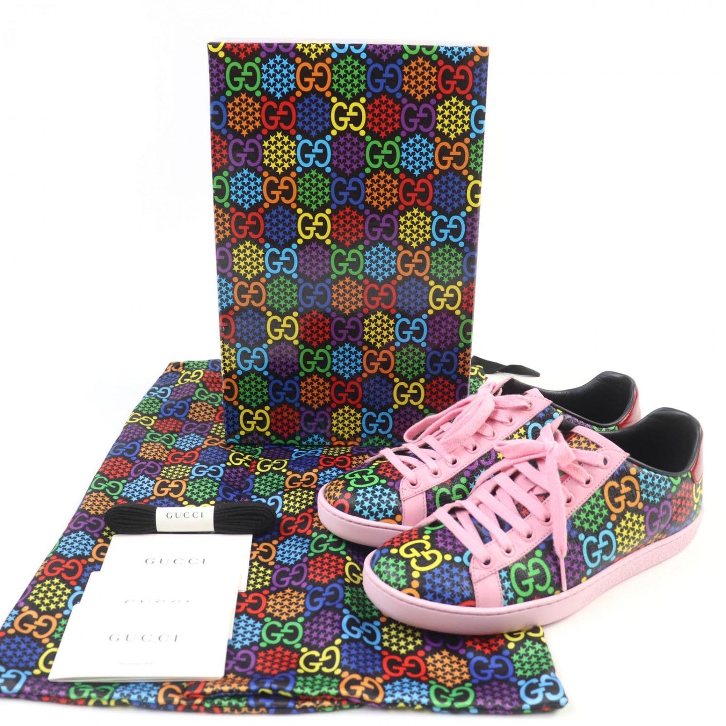 Gucci Low Cut Sneakers 610086 Leather Multicolor 36.5