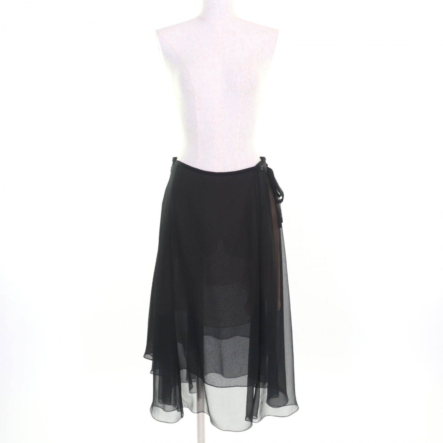 Chanel Skirt P70007 Silk Black 38