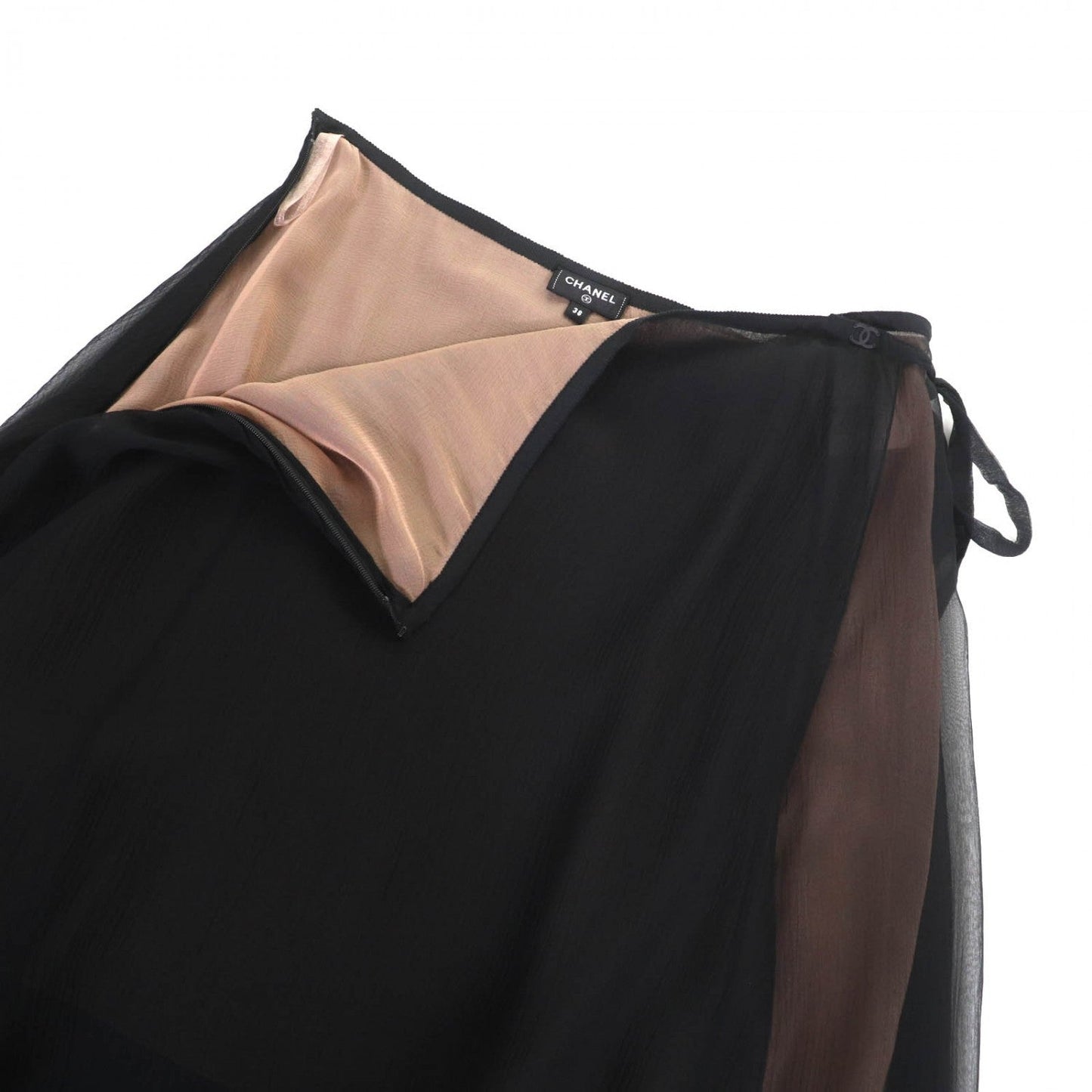 Chanel Skirt P70007 Silk Black 38