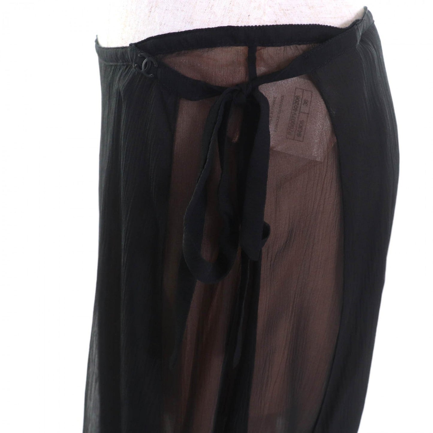 Chanel Skirt P70007 Silk Black 38