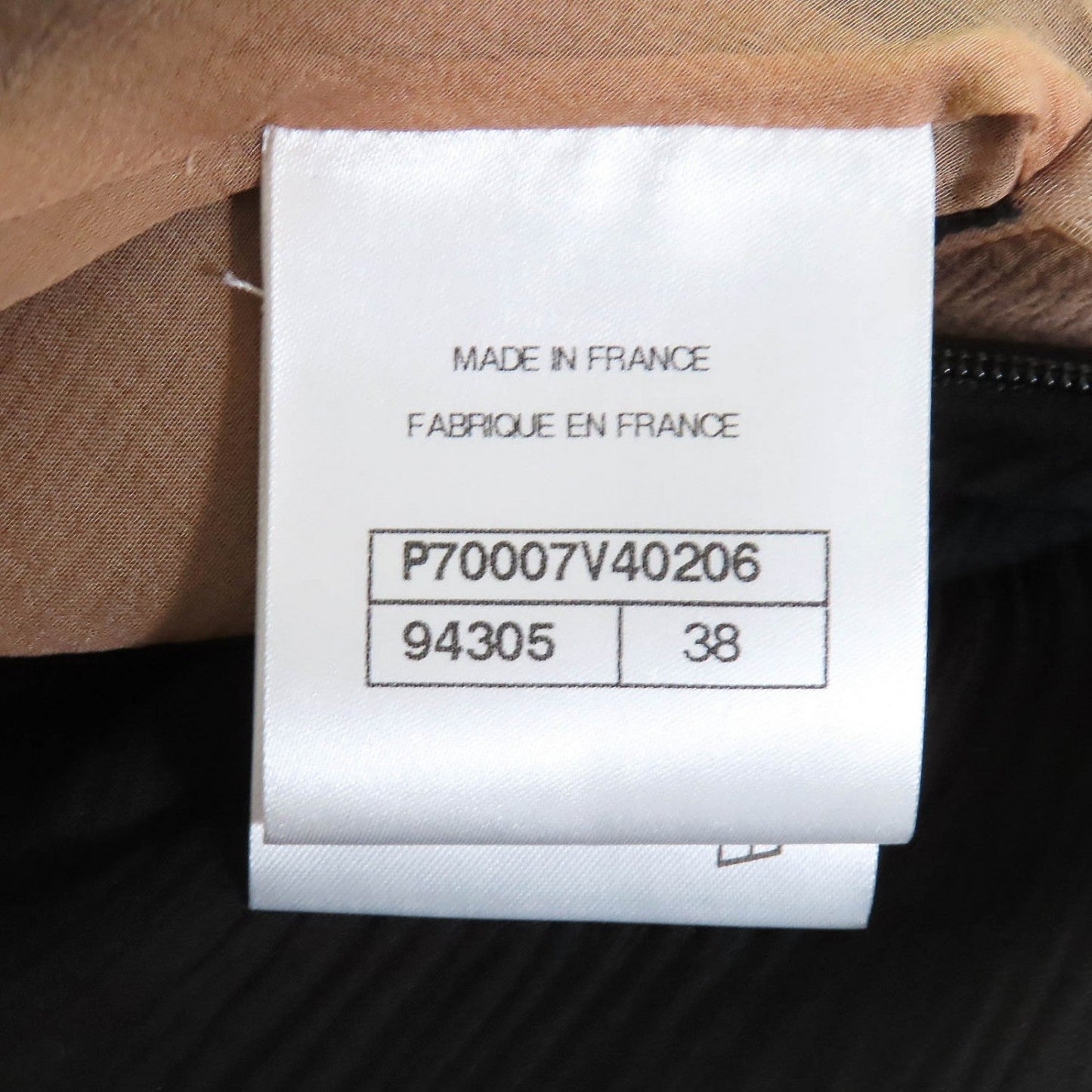 Chanel Skirt P70007 Silk Black 38