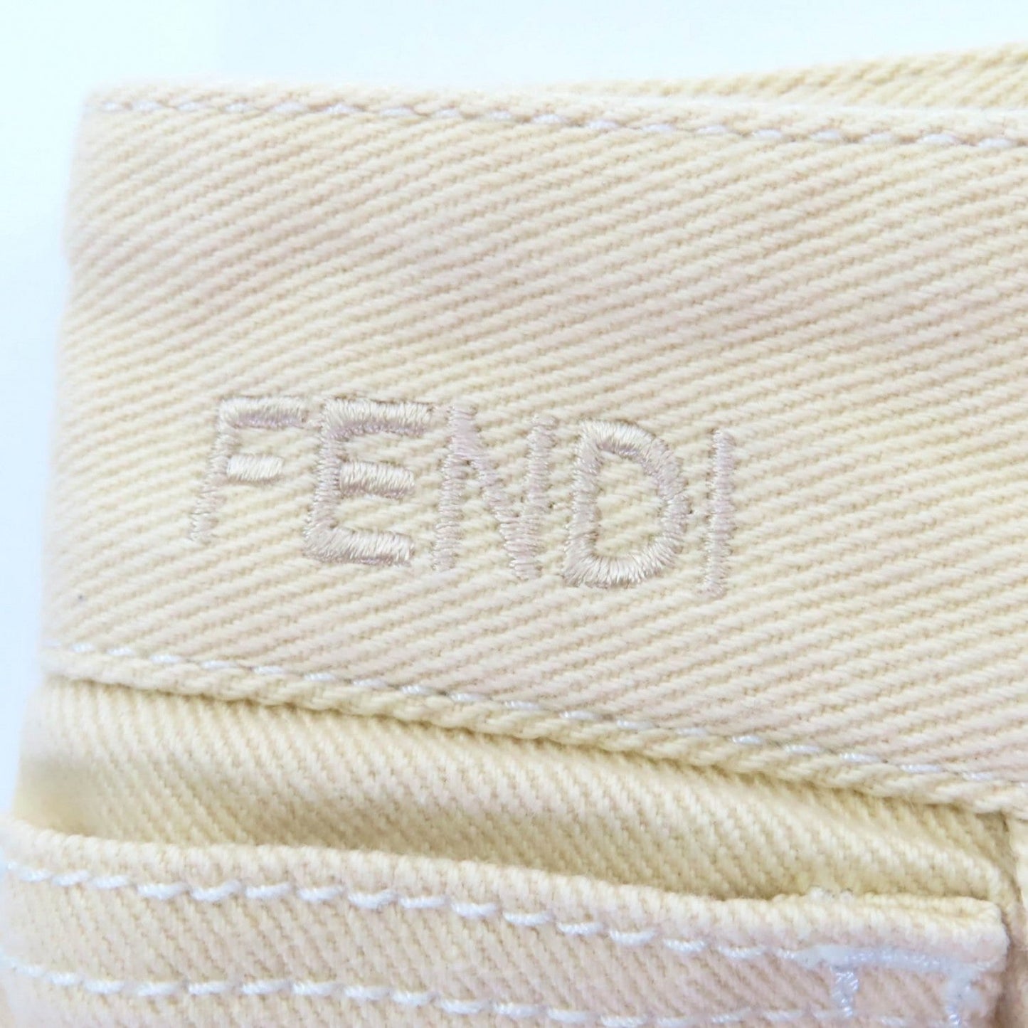 Fendi Denim Pants Fr6169 Cotton Beige 36