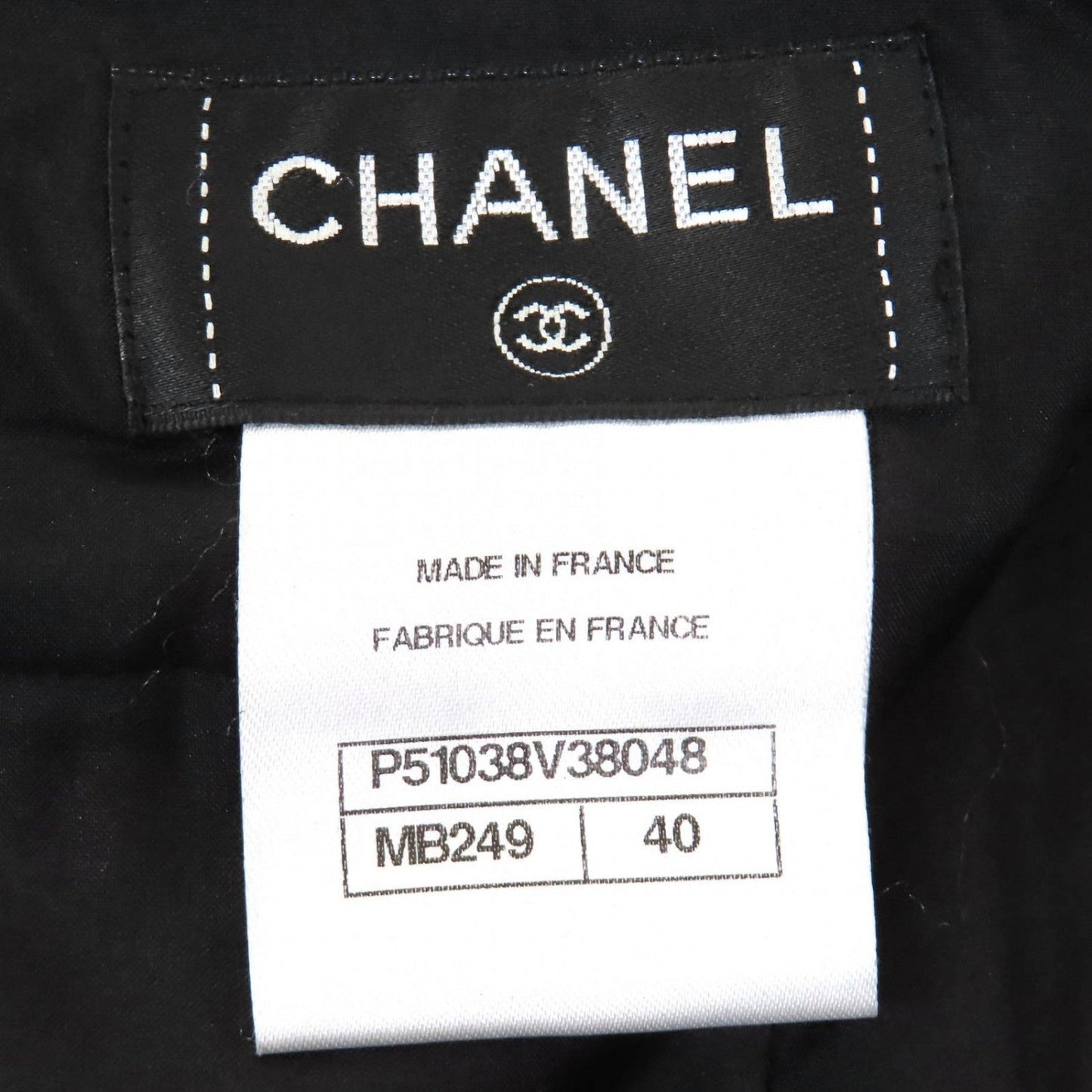 Chanel Tight Skirt P51038 Cotton Black 40