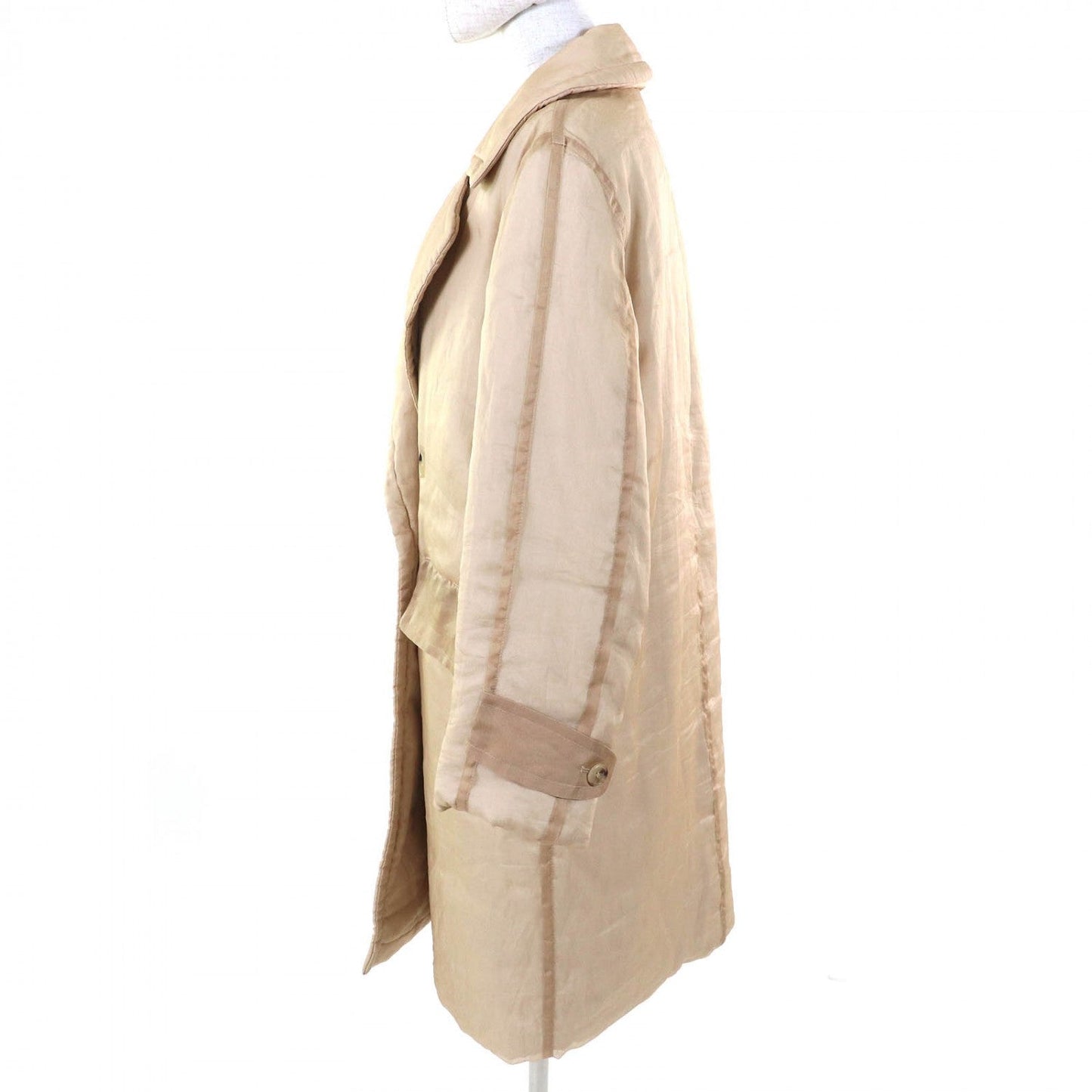 Max Mara Coat Silk Beige 38