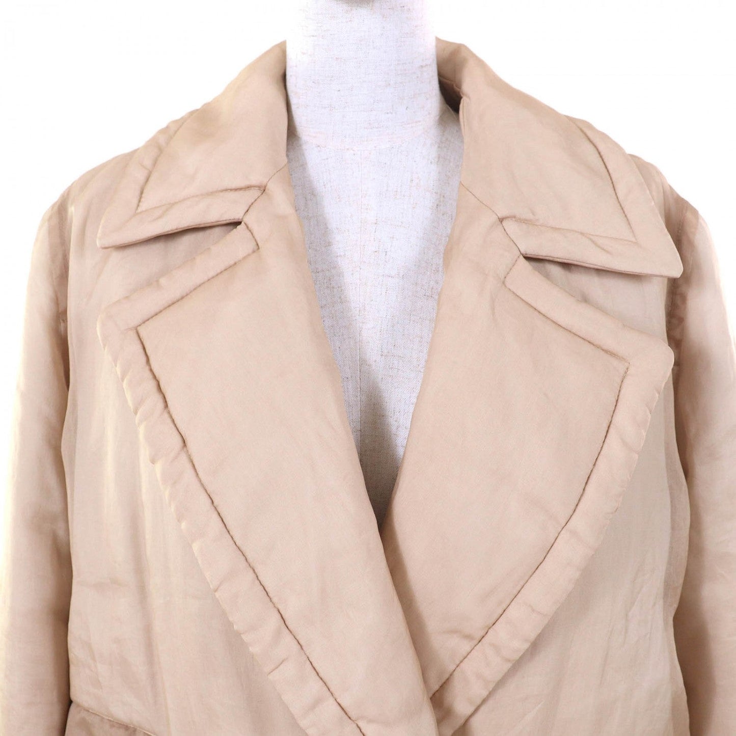 Max Mara Coat Silk Beige 38