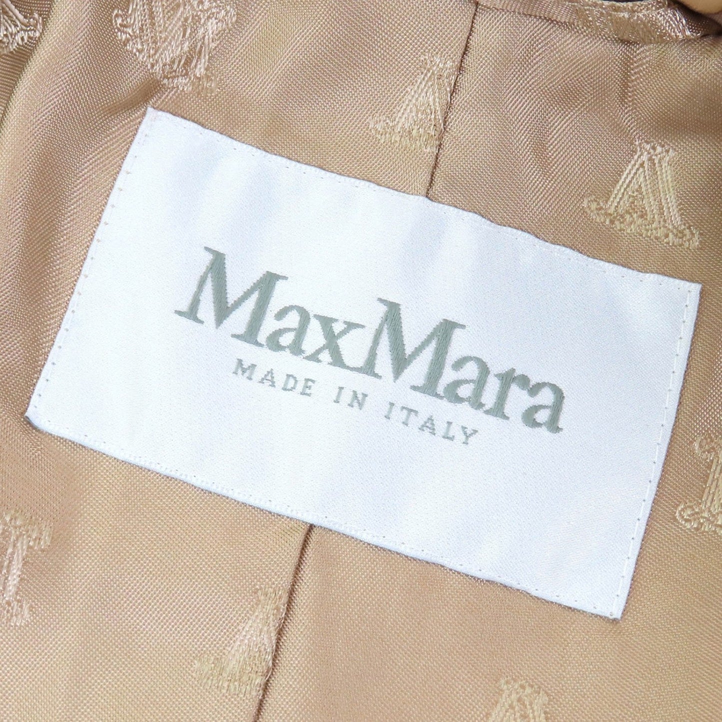Max Mara Coat Silk Beige 38